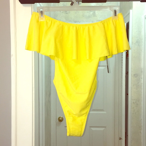 Flounce with it Swimsuit- Yellow - Picture 4 of 5